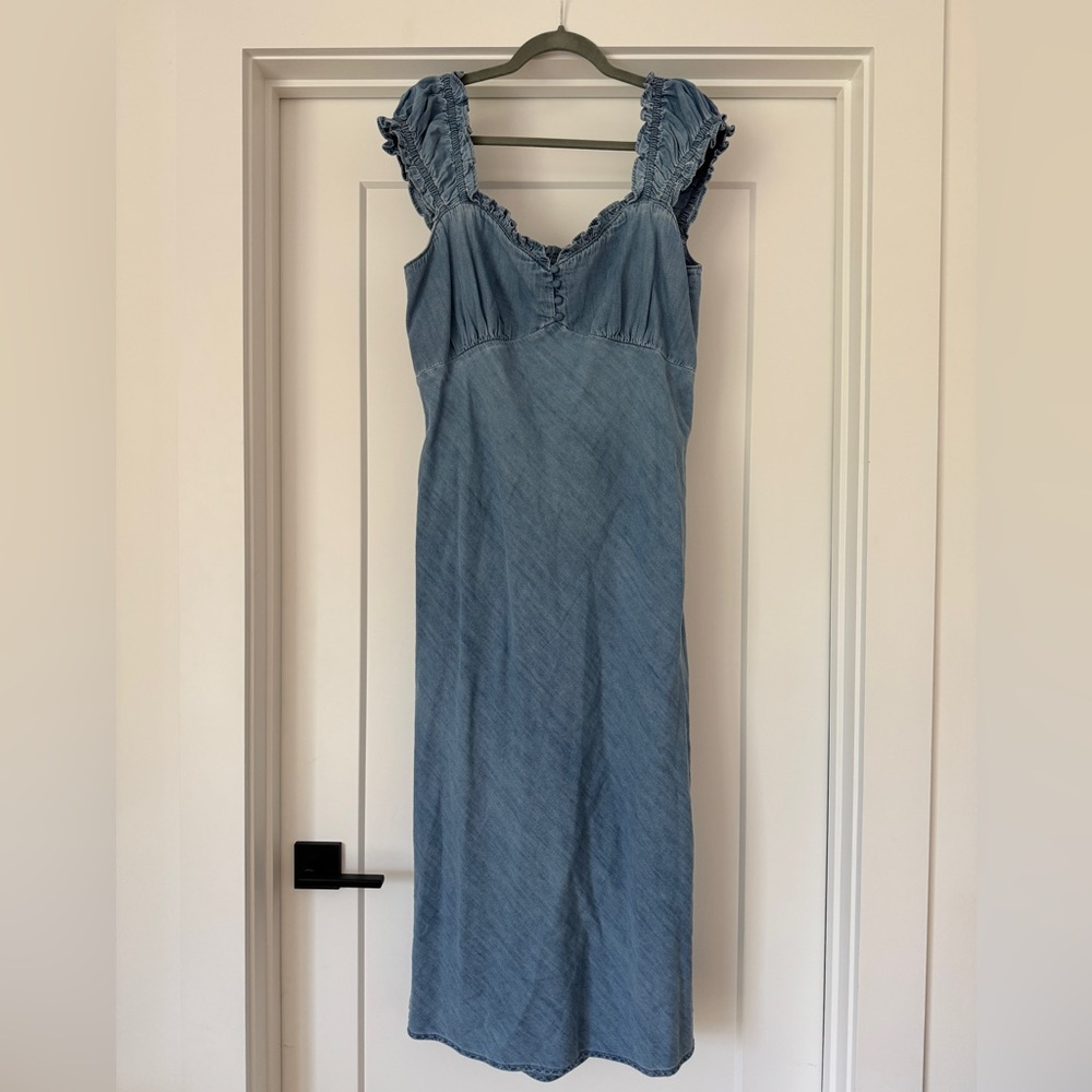 GAP Light Blue Denim Maxi Dress